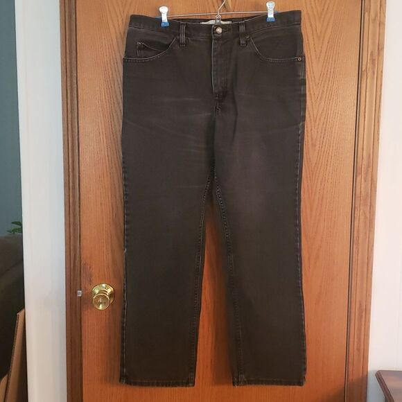 Slightly Distressed Vintage Mens Black Lee Jeans Sz 36" x 30" - Picture 1 of 8